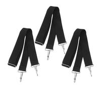 Healeved Correa de transporte para caja de (3 unidades), ajustable de 111 a 146 cm, de nailon negro, con clips metálicos, ideal para bandas de música y artistas de desfiles.