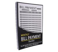 Healeved Cuaderno Organizador de Facturas Mensual de Gran Formato Planificador de Presupuesto Tapa Dura Registro Detallado de Gastos y Pagos para Gestión Financiera Personal Eficaz