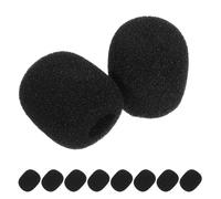 Healeved Cubierta de Esponja para Micrófono 30 Piezas, Mini Parabrisas Espuma Negra 28x23x8 Mm para Micrófonos de Diadema y Solapa, Reducción de Ruido, Protección y Accesorios para Audio