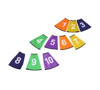 Healeved Cubiertas Numeradas para Barriles de Letreros 1-10 Juego de Fundas de Poliéster Coloridas para Accesorios Deportivos Mangas de Cono para Fútbol y Entrenamiento Resistentes y