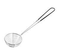 Healeved Cuchara Coladora de Araña de Acero Inoxidable Pequeña Colador de Cocina para Freír y Filtrar Aceite Utensilio Doméstico Resistente con Malla Grande para Ollas Calientes 1 Pieza