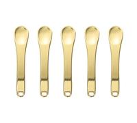 Healeved Cuchara para Crema Facial de Aleación de Zinc Dorada, 5 Unidades, Herramienta Multifunción para Masaje y Aplicación Limpia de Cremas para Ojos