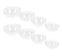 Healeved Cuenco Acrílico Transparente para Aceites Esenciales, Set de 8 Unidades (tamaños 1-4), Recipiente Plástico para Masaje y Salón de Belleza, Cuenco Pequeño para Esencias