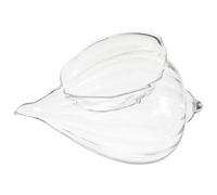 Healeved Cuenco de Postre Forma de Concha de Vidrio Transparente Bol para Ensaladas y Yogur Plato Multiusos para Helados y Pudines Decoración Temática Oceánica para Hogar y Restaurante