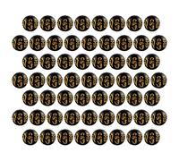 Healeved Cuentas Budistas Negras 10 Mm, 200 Piezas para Pulseras y Collares Diy, Material Acrílico Liso sin Rebabas, Accesorios de Joyería y Amuletos Budistas Hechas a Mano