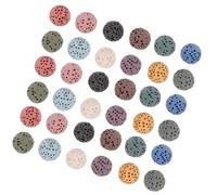 Healeved Cuentas Difusoras de Aromaterapia Purificador de Aire y Ambientador de Piedra Volcánica Orificio Medio de 8mm 42 para Coche para Oficina y Otros Espacios