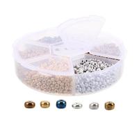 Healeved Cuentas Metálicas para Señuelos de Pesca de 3 Mm, Caja Surtido para Atar Moscas, Resistentes al Agua Salada y Dulce, Accesorios para Aparejos y Líderes de Pesca, Brillo