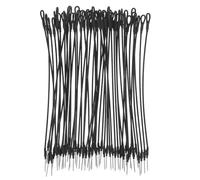 Healeved Cuerdas de Acero Antirrobo para Etiquetas de Ropa 20 CM Negras 50 Unidades Cordones Protectores para Etiquetas de Precio Supermercados Tiendas y Comercio Textil