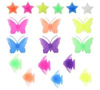 Healeved Decoraciones de Radios para Bicicletas Infantiles en Abs Formas de Mariposas, Peces y Estrellas, Juego de 1 Set para Decorar y Cultivar Habilidades Manuales