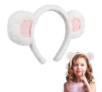 Healeved Diadema Accesorio Adorable para con Orejas de Oso de Tela Cómoda para Hacer Maquillaje en Festivales y Despedidas de Soltera