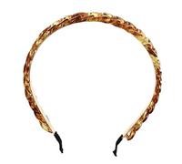 Healeved Diadema Acrílica Cabello Diseño de Cadena Retro Estilo Vintage para Mujer y Niña Uso Diario Fiesta Color Ámbar