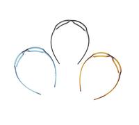 Healeved Diadema Creativa para Mujer 3 Piezas Tamaño Único Diadema de Estilo Creativo Lavarse la Cara Maquillaje Uso Diario Accesorios Cabello Colores Negro Azul Marino Café Oscuro