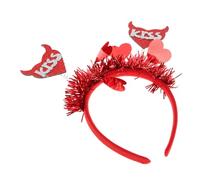 Healeved Diadema De Amor De San Valentín Diademas De Corazón Cintas Para El Pelo De Corazón Tidador Del Corazón Accesorios Para El Cabello De Fiesta Alas De Corazon Rojo Tela De Fieltro