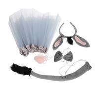 Healeved Diadema De Burro Orejas y Nariz Falsa Conjunto De Accesorios Para Disfraz De Halloween Para Fiestas De Disfraces