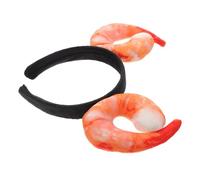 Healeved Diadema de Camarón Doble Cabeza de Felpa, Accesorio Cabello Divertido y Creativo, Adecuado para Cosplay, Fiestas, Carnaval y Cuidado Facial, Diadema Cosmética Mascarada