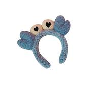 Healeved Diadema de Cangrejo de para Fiesta Accesorio de Pelo Plush para Lavado de Cara Diadema y Atractiva Azul