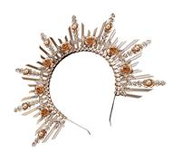 Healeved Diadema De Corona Lolita Tocado De Diosa Para Niña 1 Unidad Tamaño Único Color Dorado Para Fiestas Cosplay y Bodas