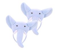 Healeved Diadema de Elefante de Peluche 2 Piezas, Diademas Orejas de Animal Suaves y Cómodas para Cosplay y Disfraces, Accesorio para Fiestas Infantiles y Eventos Temáticos