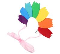 Healeved Diadema De Flores Arcoíris Tocado De Fiesta Para Niñas Para Decoración De Cabeza De Girasol Color Arcoíris Pétalos De Colores Accesorio Para Fiesta y Festival