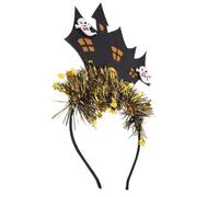Healeved Diadema de Halloween Fantasma Blanco y Castillo, Accesorio de Disfraz Elegante y Único de Fieltro y Purpurina para Fiestas Escolares y Cosplay