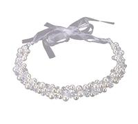 Healeved Diadema De Perlas Cristal Vintage Para Novia Tocados De Boda Accesorios Cabello De Redecilla Cinta