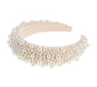 Healeved Diadema De Perlas Para Mujer Diadema De Esponja Barroca Tocado Elegante Para Decoración De Corte De Pelo Para Niña De Moda