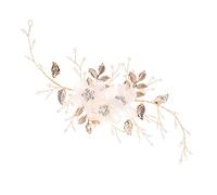 Healeved Diadema De Perlas y Cristales Para Novias Tocado Nupcial Elegante Accesorios De Cabello Para Bodas y