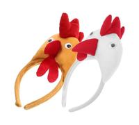 Healeved Diadema de Pollo Divertida para Adulto, Banda de Pelo de Tela Cómoda Que Evita Presión Cabeza, Adecuado para Fiestas y Eventos Festivos