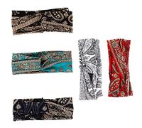 Healeved Diadema Elegante Cruzada para Mujer Banda Elástica Ancha para El Cabello para Uso Diario Deportes