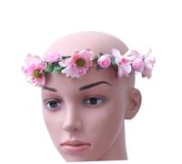 Healeved Diadema Floral de Estilo Bohemio Guirnalda de Simulación de Estilo Hawaiano Tocado de Flores para Novia Diadema de Flores para Festivales Bodas Fiestas Y Vacaciones
