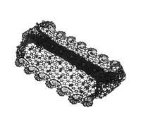 Healeved Diadema Negra de Poliéster para Mujer Mayor Diseño Multifuncional Que Cubre Canas, Estilo Boho Vintage, Cómoda para Uso Diario