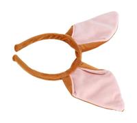 Healeved Diadema Orejas de Animal Marrones de Tela Accesorio de Cosplay Realista para Fiesta de Navidad Disfraz de Vida Silvestre para Mujer