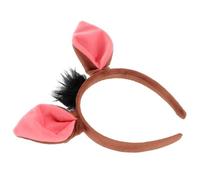 Healeved Diadema Orejas de Jabalí, Accesorio Cabello de Tela Suave, Diseño Liviano y Cómodo, Adecuado para Disfraces, Cosplay y Fiestas Temáticas, Diadema Decorativa Orejas de Animal