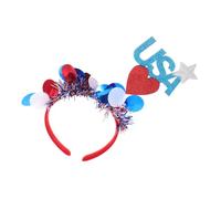 Healeved Diadema Patriótica Roja Blanca y Azul para Celebración del Día Accesorio y Cómodo para Fiestas y Desfiles Nacionales