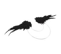 Healeved Diadema Renacentista Negra Alas de Ángel y Halo Lunar, Accesorio Ligero para Mujer, Tocado de Bisutería para Vestuario y Fiestas, Adecuado para Acción de Gracias y Eventos