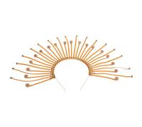 Healeved Diadema Tocado Dorado Halos Diosa Accesorios Sol Tiara Tocado Disfraz Sirena Disfraz Mujer Estatua De La Libertad Plástico Dorado