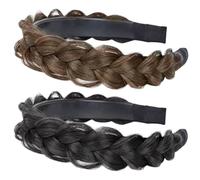 Healeved Diadema Trenzada Cabello Diseño de Trenza, Accesorio para Pelo Rizado y Pelo Liso, Incluye 2 Piezas para Uso Diario y Fiestas