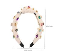Healeved Diadema Vintage con Central con Cristales de Banda Ancha para Mujer Accesorio de Pelo Elegante y Cómodo para Diario Especiales