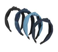 Healeved Diademas Anudadas De Mezclilla 4 Unidades Pequeñas Para Mujer y Adolescente Accesorios De Otoño Para Cabello Moda Casual y Trabajo