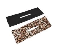 Healeved Diademas Anudadas De Tela Para Mujer 2 Piezas Tamaño Mediano Herramienta Para Hacer Moños Accesorios De Alambre Negro y Estampado De Leopardo Uso Diario Deportiva Playa Fiesta