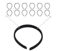 Healeved Diademas Negras Resortes de 7 Cm para Bricolaje, Accesorios Cabello para Niñas y Mujeres, 15 Piezas, Diademas Artesanales Versátiles para Fiestas y Uso Diario