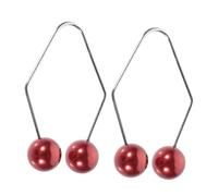 Healeved Entrenador de Hoyuelos Faciales 2 Unidades Ajustable Metálico Rojo Oscuro para Entrenamiento de Mejillas Portátil para Uso Personal