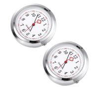 Healeved Esferas de Reloj de Bolsillo para Enfermería 2 Piezas Color Plata con Diseño Conciso y Funcional para Uso Cómodo Varios Estilos