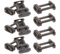 Healeved Eslabón de Cadena de Dos Hileras 10 Piezas Color Leche Conector de Acero para Bicicletas, Hebilla de Unión Segura Compatible Cadenas Estándar, Accesorios Industriales