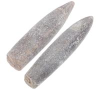 Healeved Especímenes de Belemnita Natural 2 Piezas 5-6 Cm, Fósiles Educativos para Geología y Paleontología, Decoración Científica Epifaunal para Enseñanza y Colección