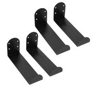 Healeved Estante de Pared Metálico para 4 Esterillas de Yoga, Soporte Resistente para Gimnasio en Casa, Organizador Compacto para Tapetes y Accesorios de Fitness, Almacenamiento