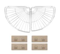 Healeved Estantes de Almacenamiento Multiusos de Acero Inoxidable para Cocina y Baño, Set de 2 Piezas sin Taladro, Tamaño Grande y Pequeño, Color Acero, Organizador Práctico para Artículos