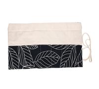 Healeved Estuche Hacer Bolsa de Cepillo de Maquillaje Pincel Caso Bolsa Organizador de Cepillo de Maquillaje pequeña Bolsa organizadora de Maquillaje Ropa de algodón Negro