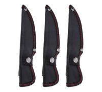 Healeved Estuche para Cuchillos de Tela Oxford Negro Cierre a Presión, Protector Portátil de Cuchillo 17,7 Cm, Funda Acolchada Resistente para Uso en Cocina y Camping, Juego de 3 Unidades