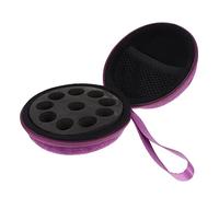 Healeved Estuche para Frascos de Perfume 10 Compartimentos Pequeño Tamaño Bolsa de Almacenamiento de Aceites Esenciales Portátil para Viaje Color Púrpura sin Botellas